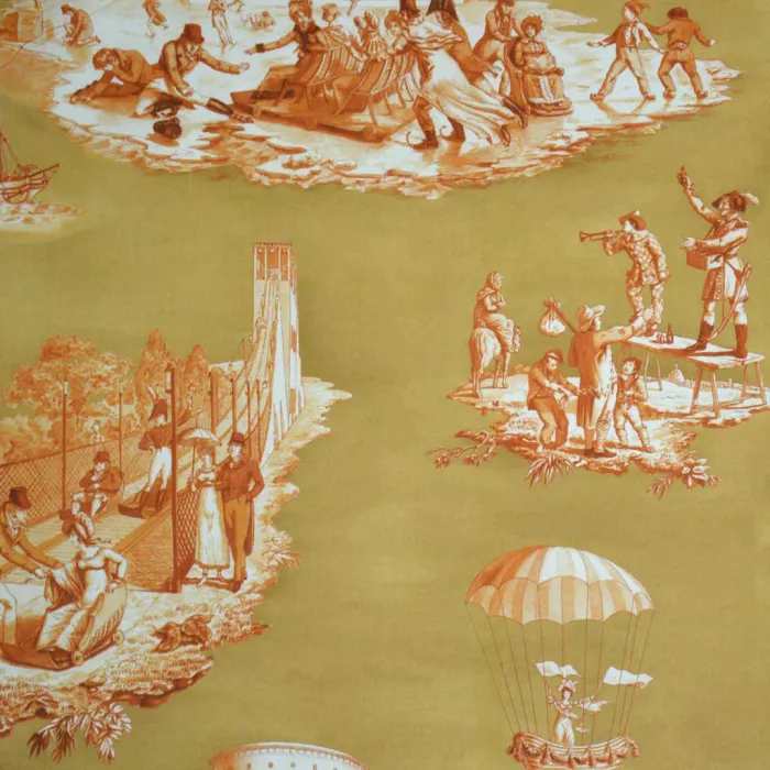 Tissu Plaisirs d’hiver-Bistre