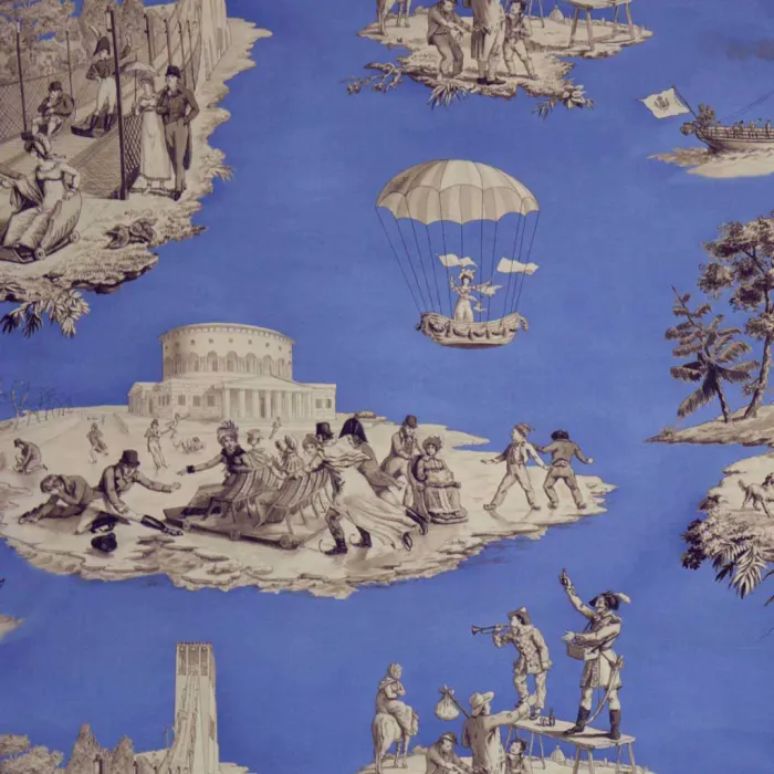 Tissu Plaisirs d’hiver-Bleu