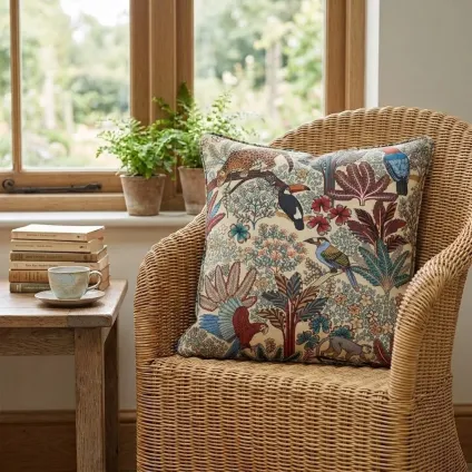 COUSSIN NOUVEAU MONDE JACQUARD