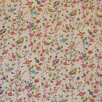 Tissu Fleurs et Oiseaux