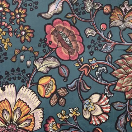 Tissu Indienne sur velours
