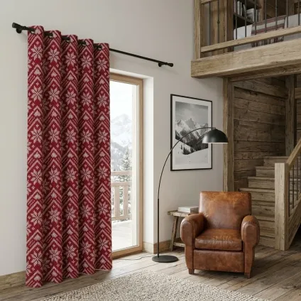 RIDEAU ROCHEBRUNE JACQUARD DE LAINE
