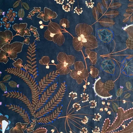 TISSU PHOENIX SUR VELOURS
