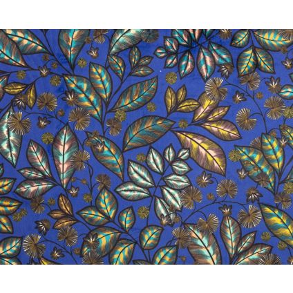 TISSU AU METRE RAINBOW TREE GRAND FOND BLEU ROI SUR VELOURS